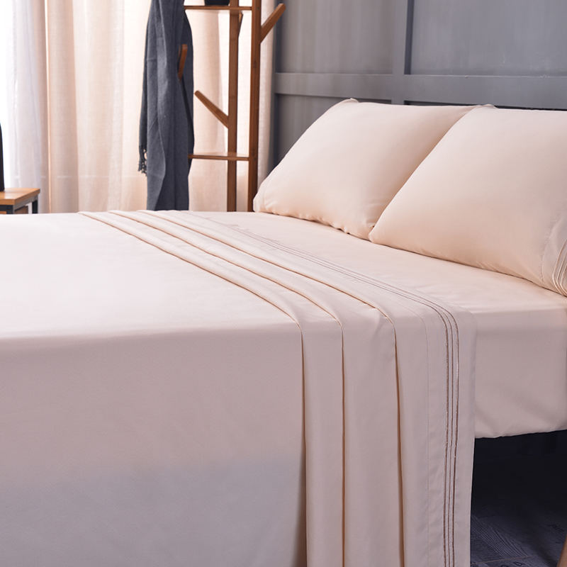 Classic Breathable Machine Washable Satin Sheet Set Ng 4